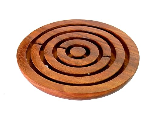 Wooden Labyrinth Maze Puzzle Game (6 Inches) – Ball-in-a-Maze Toy for Kids & Young Adults - View 3