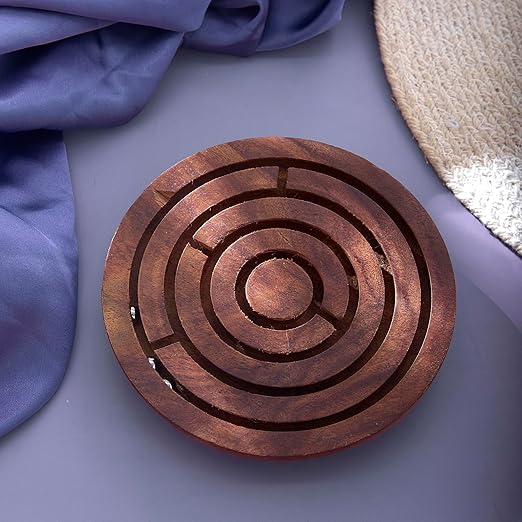 Wooden Labyrinth Maze Puzzle Game (6 Inches) – Ball-in-a-Maze Toy for Kids & Young Adults - View 2