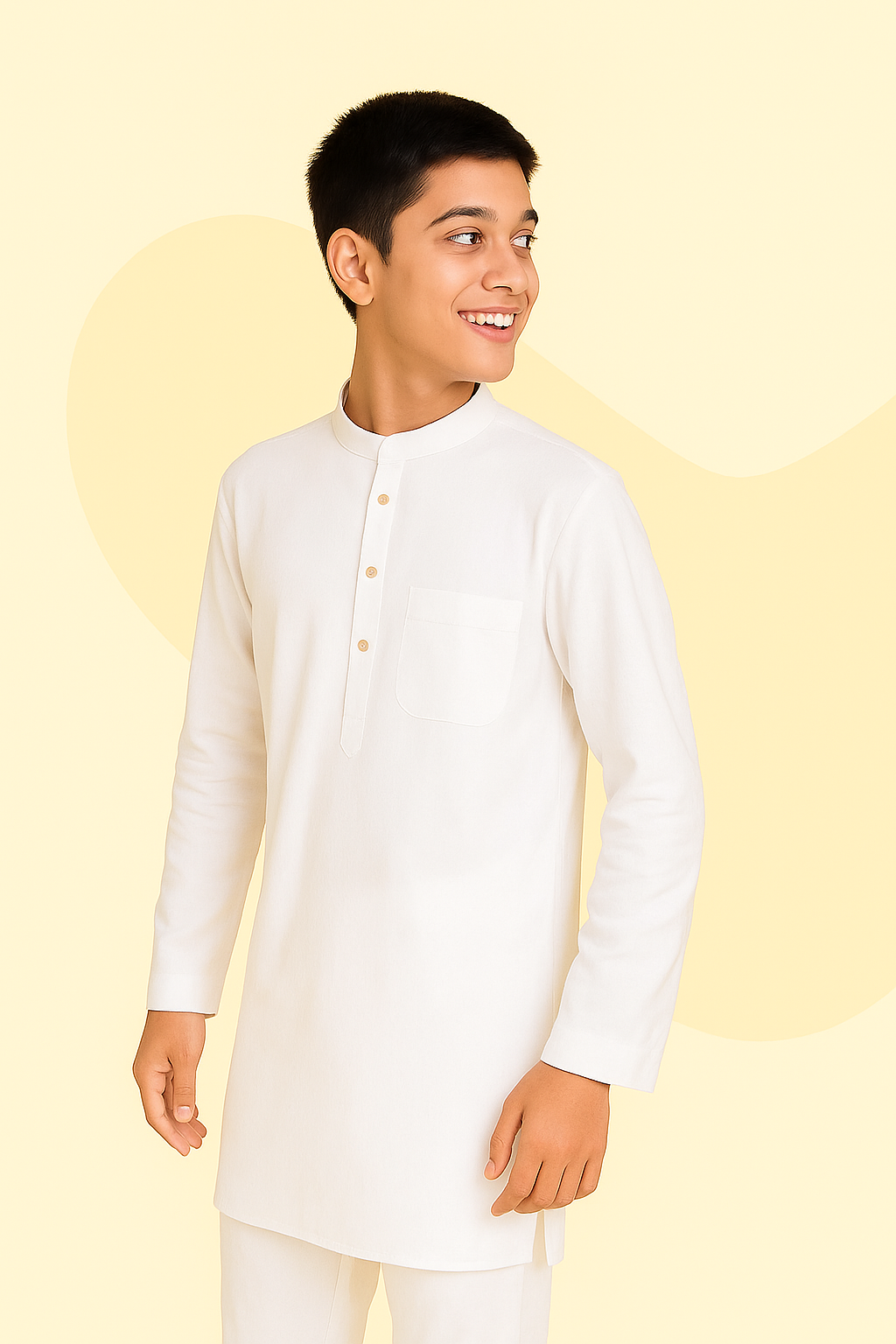 Boy's Ethnic Cotton Kurta Pyjama Set - View 2