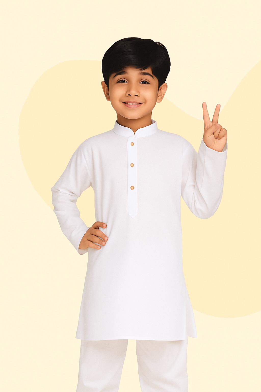 Kids Ethnic Cotton Kurta Pyjama Set