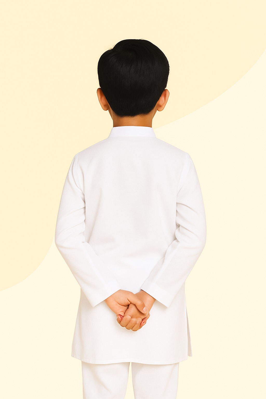 Kids Ethnic Cotton Kurta Pyjama Set - View 3